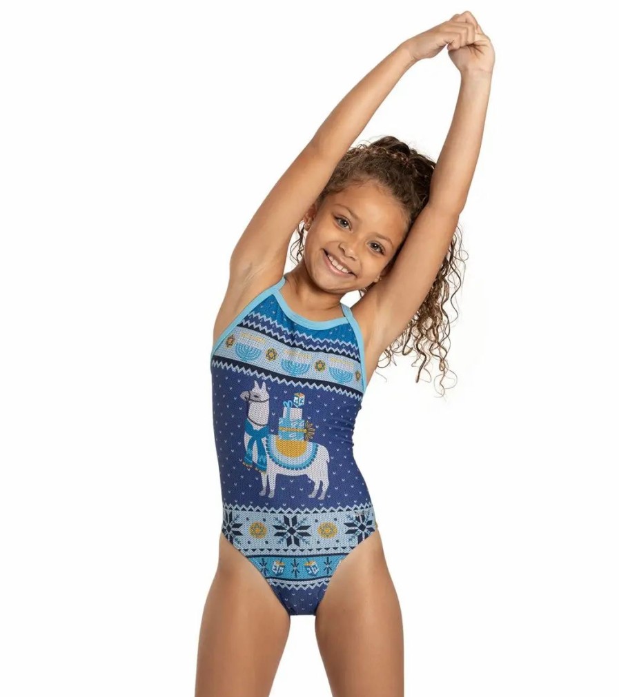 * Sporti Granny Sweater Llamakah Thin Strap One Piece Swimsuit Youth (22-28) | Girls'