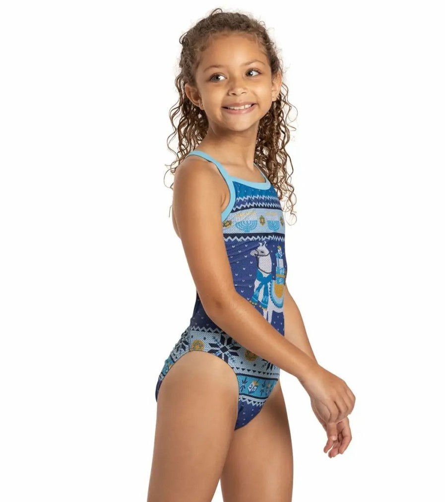 * Sporti Granny Sweater Llamakah Thin Strap One Piece Swimsuit Youth (22-28) | Girls'