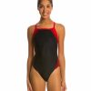 * Waterpro Poly Splice Thin Strap One Piece Swimsuit | Women'S