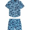 * Trunks Surf & Swim Co. Boys' Shark Camp Shirt & Swim Trunks Set (Big Kid) | Boys'