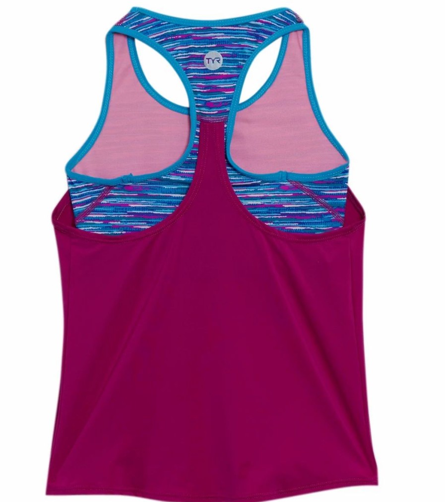 * Tyr Girls' Sunray Ava 2 In 1 Tankini Top (Big Kid) | Girls'