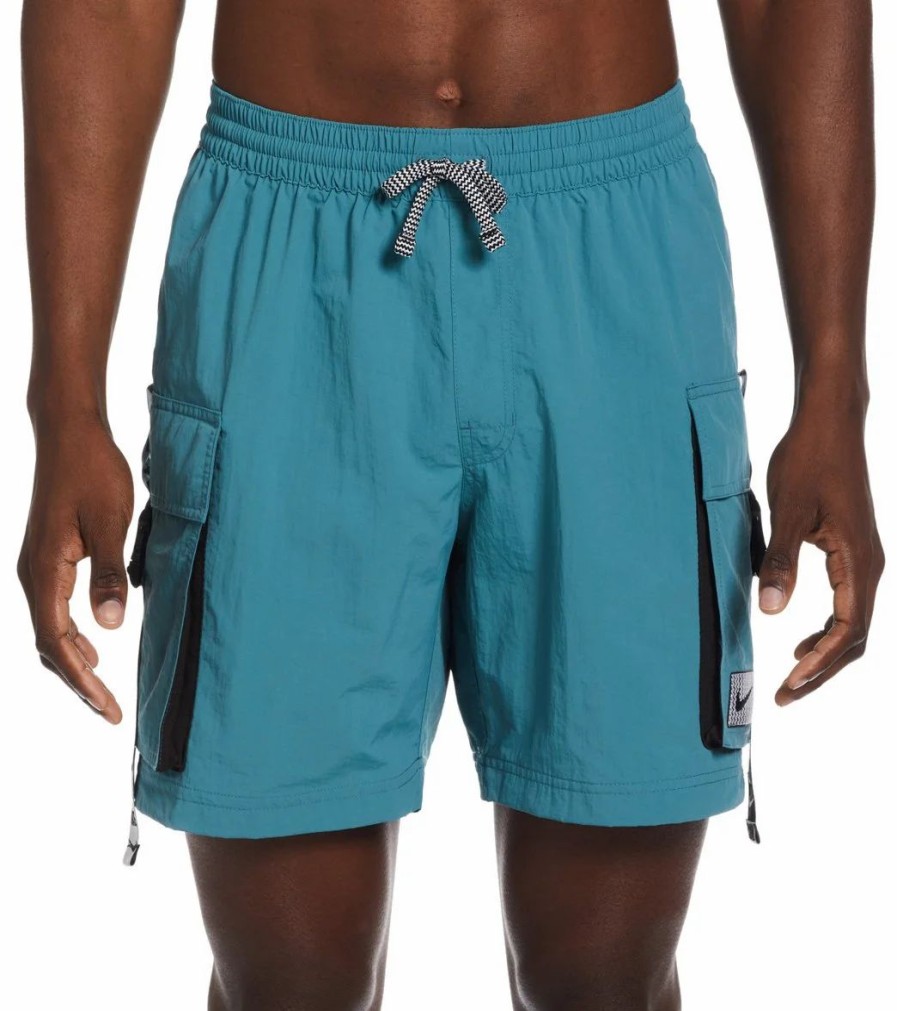 * Nike Men'S 18 Logo Tape Cargo Swim Trunks | Men'S