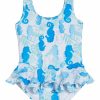 * Flap Happy Girls' Botanical Turtles Stella Upf 50+ Ruffle One Piece Swimsuit (Baby) | Girls'