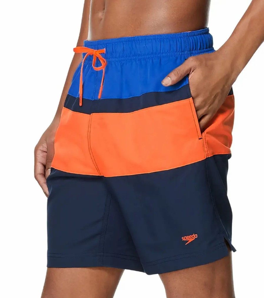 * Speedo Active Men'S 18 Color Blocked Redondo Edge Volley Short | Men'S