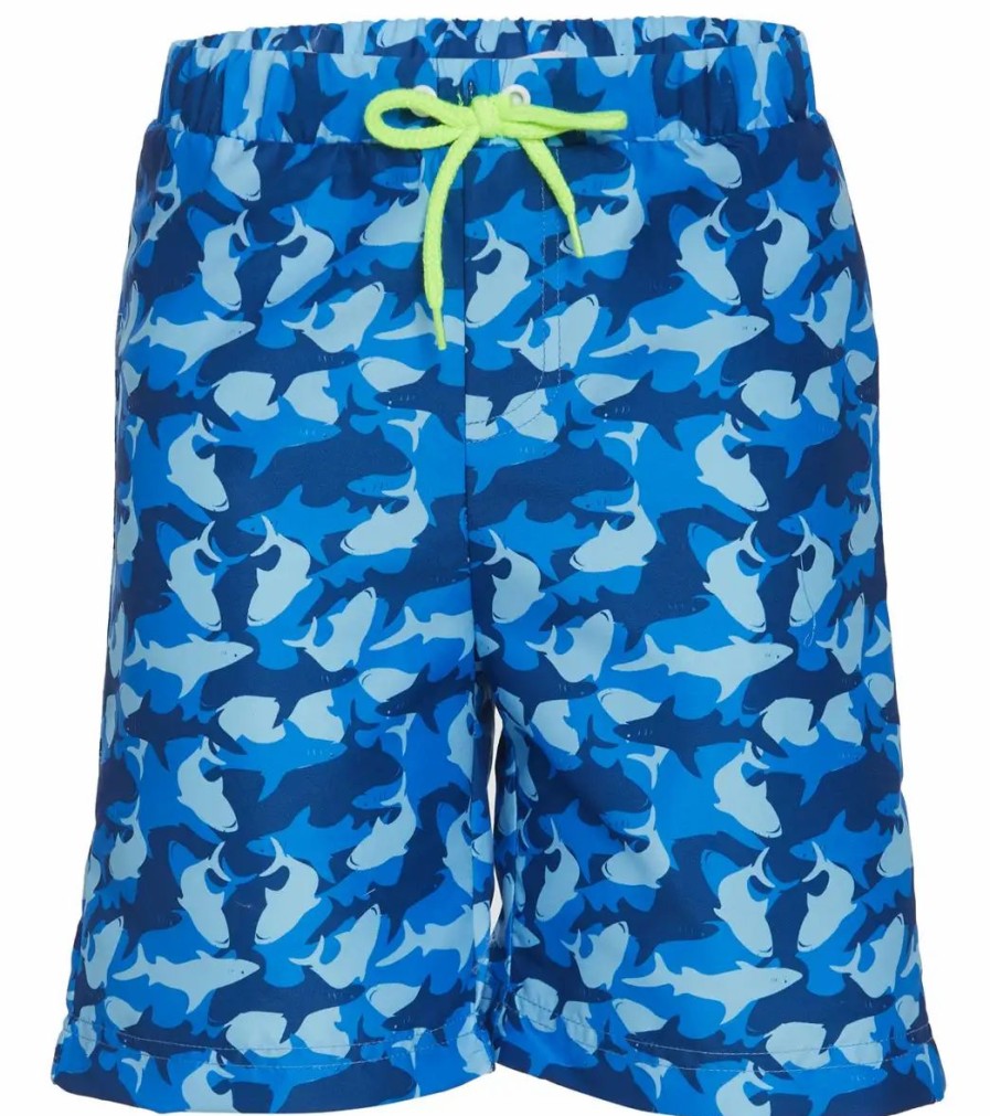 * Swimfix Boys' Camo Shark Swim Trunks (Little Kid, Big Kid) | Boys'