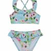 * Snapper Rock Girls' Watercolor Sports Ruffle Two Piece Bikini Set (Toddler, Little Kid) | Girls'