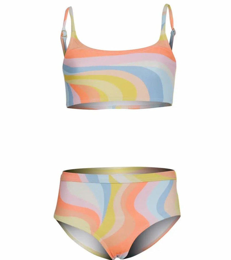 * Billabong Girls' Groovy Road Crop Two Piece Bikini Set (Little Kid, Big Kid) | Girls'