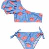 * Snapper Rock Girls' Beach Bloom One Shoulder Two Piece Bikini Set (Big Kid) | Girls'