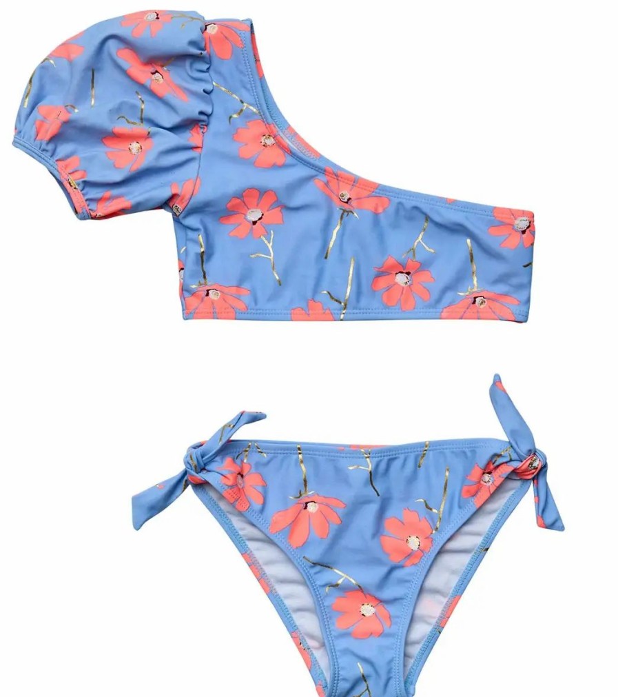 * Snapper Rock Girls' Beach Bloom One Shoulder Two Piece Bikini Set (Big Kid) | Girls'