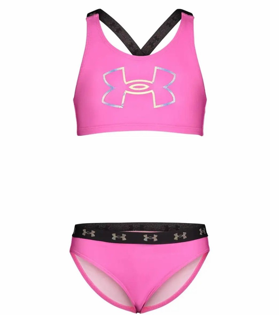 * Under Armour Girls' Ua Two Piece Racer Bikini Set (Little Kid) | Girls'