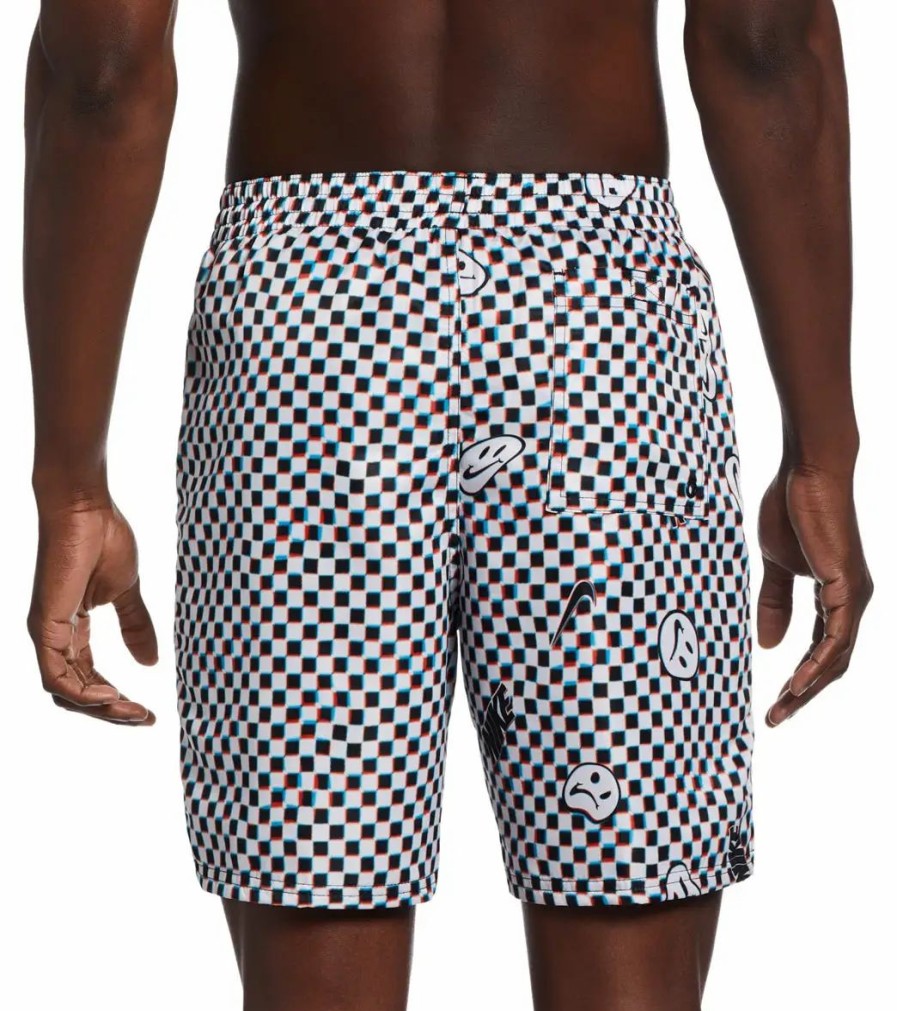 * Nike Men'S Smiles Check Swim Trunks | Men'S