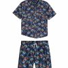 * Trunks Surf & Swim Co. Boys' Colorblock Camp Shirt & Swim Trunks Set (Big Kid) | Boys'