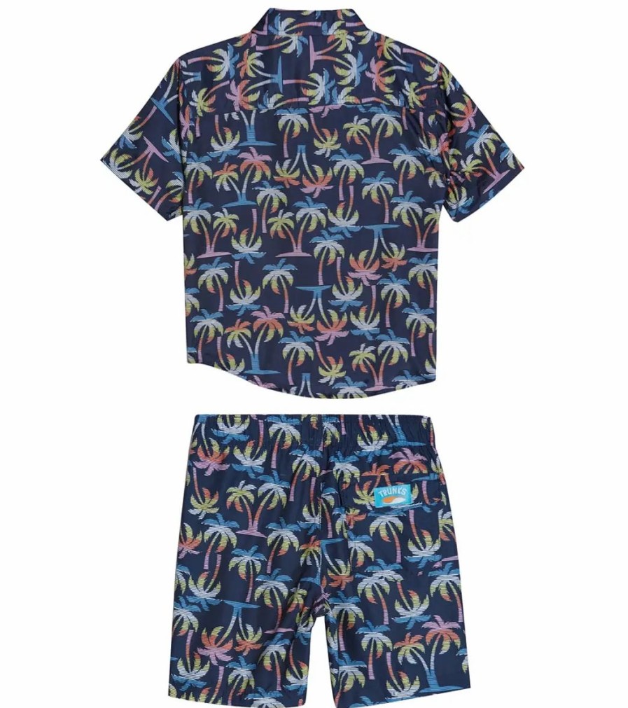 * Trunks Surf & Swim Co. Boys' Colorblock Camp Shirt & Swim Trunks Set (Big Kid) | Boys'