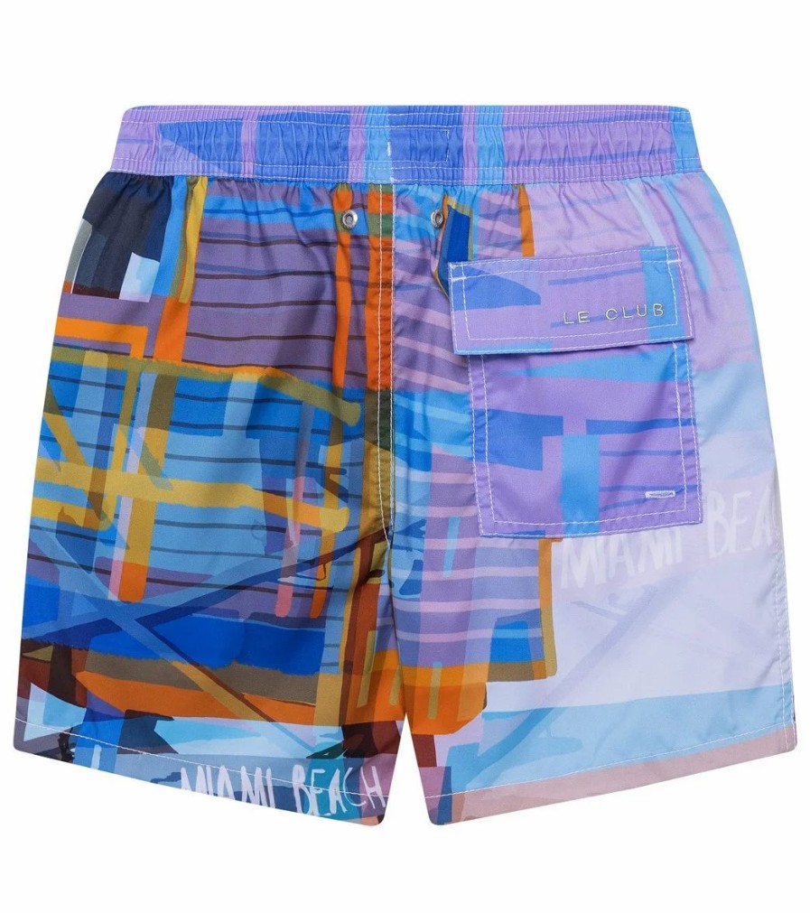 * Le Club Boys' Miami Beach Tower 2 Swim Trunks (Toddler, Little Kid, Big Kid) | Boys'