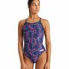 * Arena Women'S Puzzled Light Drop Back One Piece Swimsuit | Girls'