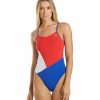 * Tyr Women'S Solid Splices Block Cutoutfit One Piece Swimsuit | Women'S