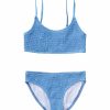 * Snapper Rock Girls' Powder Sustainable Shirred Bikini Set (Little Kid, Big Kid) | Girls'