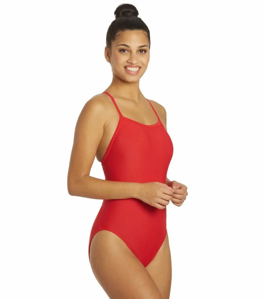 * Dolfin Xtra Life Lycra Solid Female V-2 Back One Piece Swimsuit | Women'S