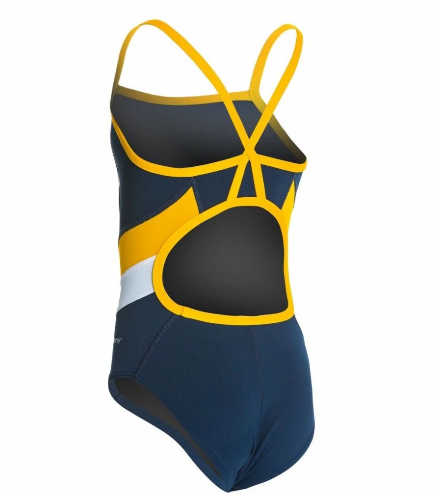 * Sporti Hydrolast Splice Thin Strap One Piece Swimsuit Youth (22-28) | Girls'