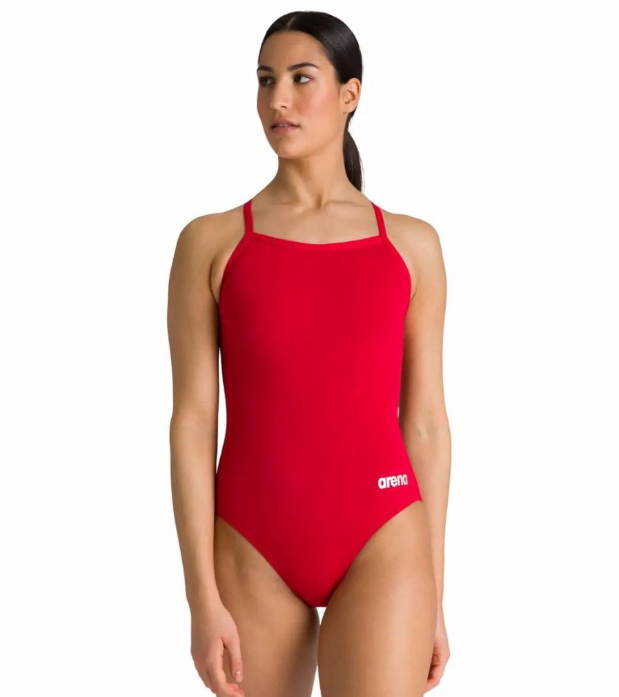 * Arena Women'S Solid Maxlife Light Drop Back One Piece Swimsuit | Women'S