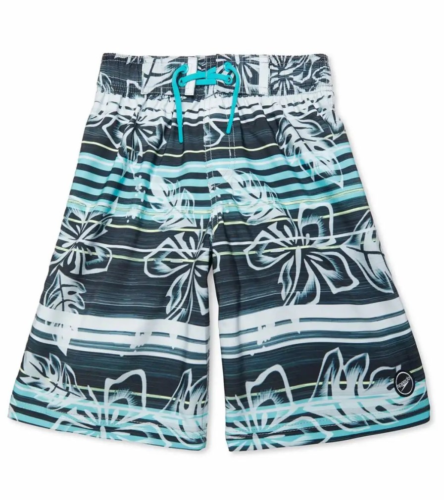 * Speedo Boys' Printed 17 Boardshort (Big Kid) | Boys'