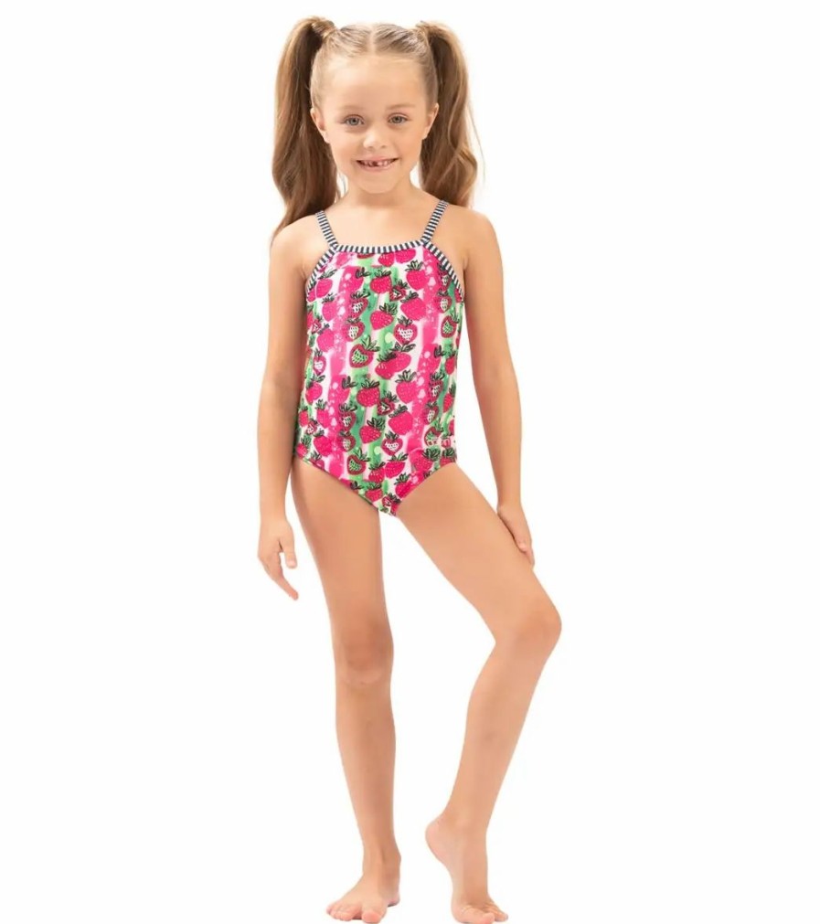 * Dolfin Girls' Print One Piece Swimsuit (Toddler, Little Kid) | Girls'