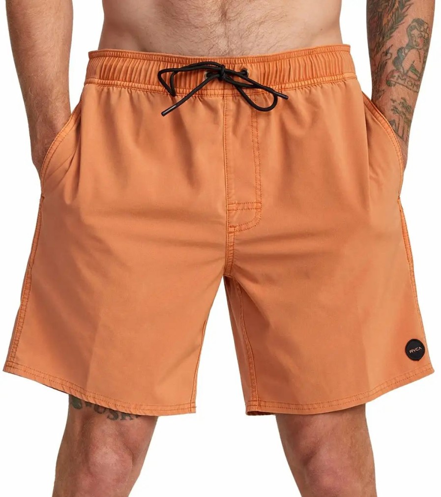 * Rvca Men'S Va Pigment Elastic Short 17 Trunk | Men'S