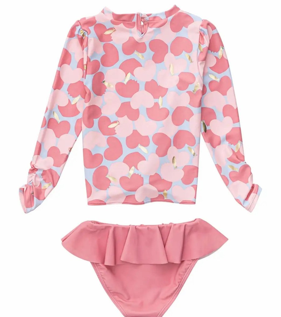 * Snapper Rock Girls' Apple Love Ls Ruffle Set (Baby, Toddler, Little Kid) | Girls'