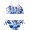 * Snapper Rock Girls' Ombre Leaf Flounce Bikini Set (Toddler, Little Kid, Big Kid) | Girls'