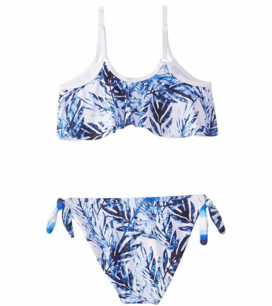 * Snapper Rock Girls' Ombre Leaf Flounce Bikini Set (Toddler, Little Kid, Big Kid) | Girls'