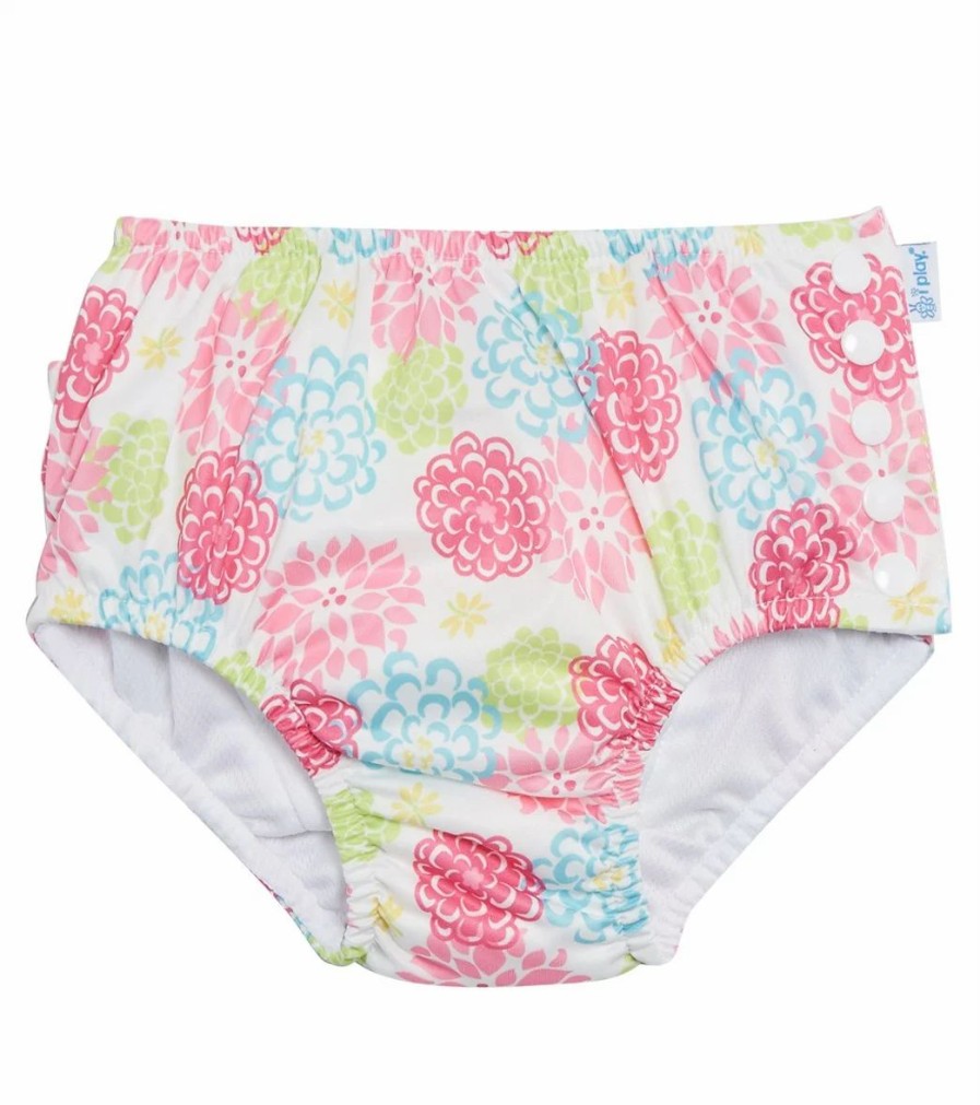 * I Play. By Green Sprouts Girls' Zinnia Ruffle Snap Swim Diaper (Baby, Toddler) | Girls'