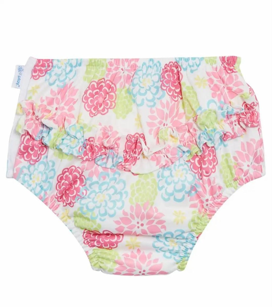 * I Play. By Green Sprouts Girls' Zinnia Ruffle Snap Swim Diaper (Baby, Toddler) | Girls'