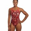 * Nike Women'S Hydrastrong Fire Racerback One Piece Swimsuit | Women'S