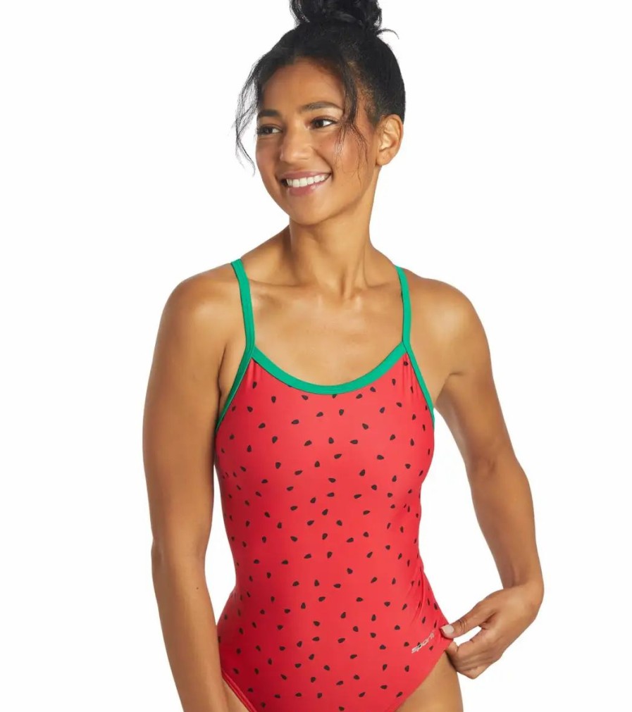 * Sporti Watermelon Thin Strap One Piece Swimsuit | Women'S