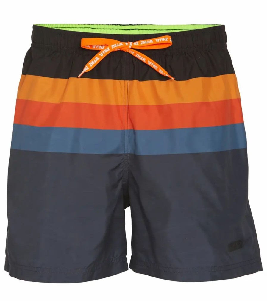 * Finz Men'S Block Stripe Swim Trunks | Men'S