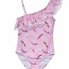 * Snapper Rock Girls' Diving Diva One Shoulder Frill One Piece Swimsuit (Toddler, Little Kid, Big Kid) | Girls'