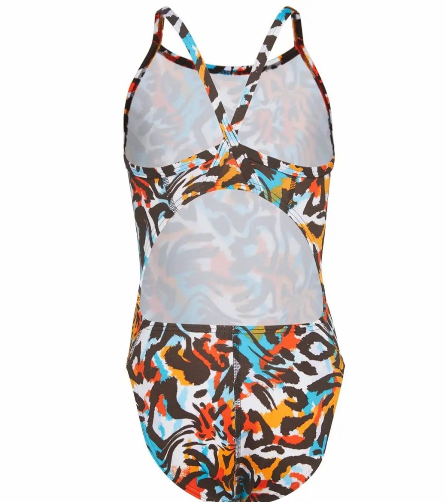 * Sporti Hydrolast Tiger Mingle Thin Strap One Piece Swimsuit Youth (22-28) | Girls'