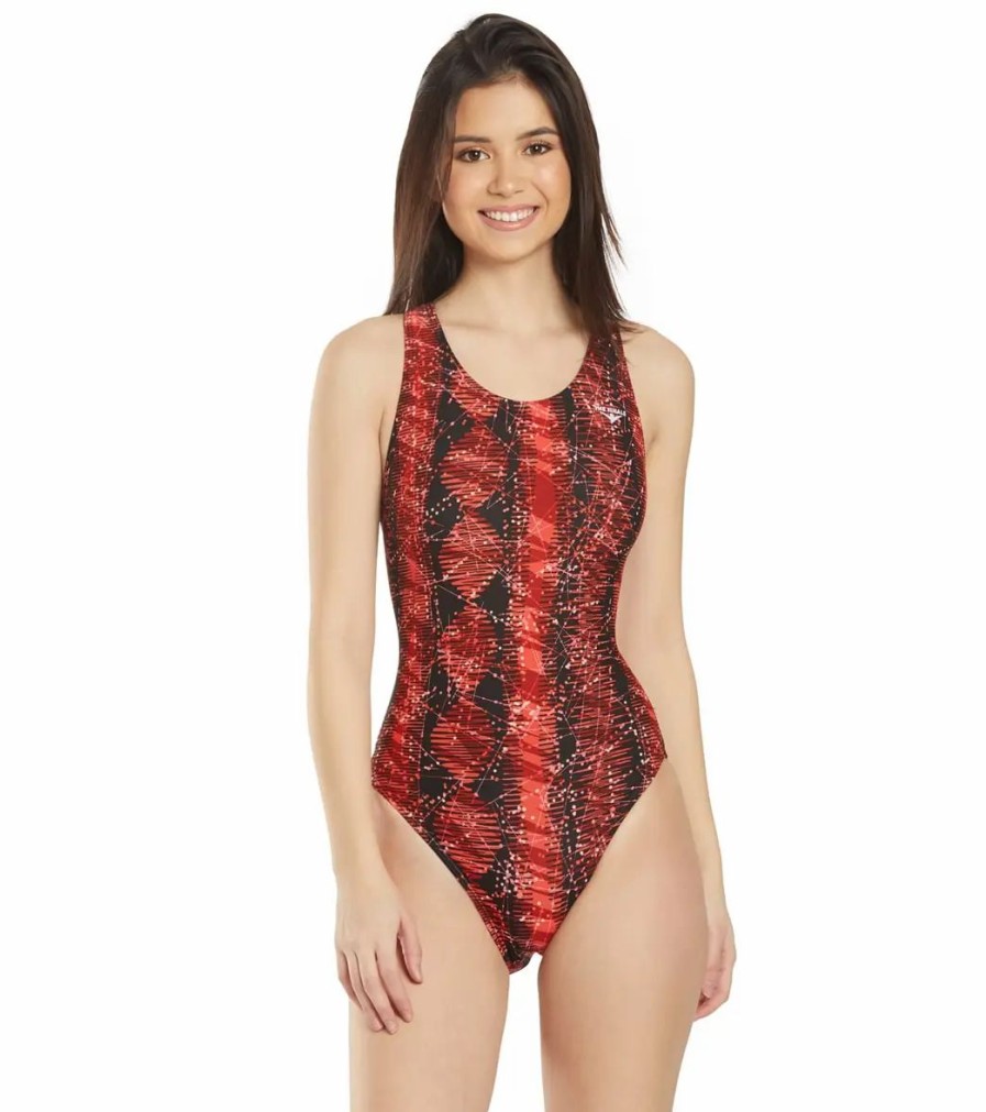 * The Finals Women'S Edge Wave Back One Piece Swimsuit | Women'S