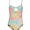 * O'Neill Girls' Olivia Tie Front One Piece Swimsuit (Big Kid) | Girls'