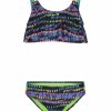 * Under Armour Girls' Ua Watercolor Drip Flutter Two Piece Bikini Set (Toddler, Little Kid) | Girls'