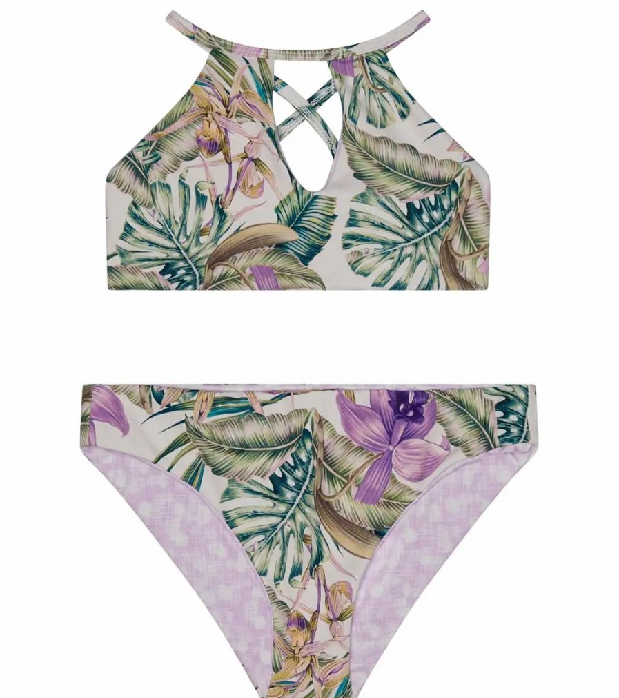 * Splendid Girls' Panama Garden Reversible Two Piece Bikini Set (Big Kid) | Girls'