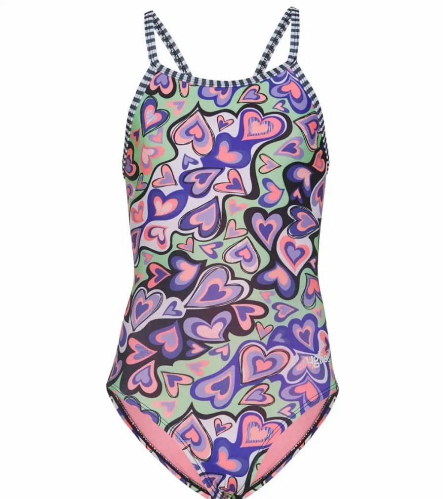 * Dolfin Girls' Printed One Piece Swimsuit (Big Kid) | Girls'