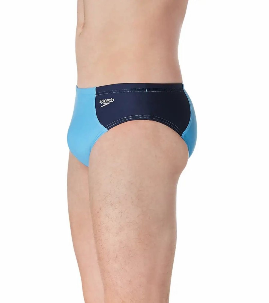 * Speedo Vibe Men'S Assymetrical Colorblock One Brief Swimsuit | Men'S