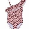 * Snapper Rock Girls' Wild Love One Shoulder One Piece Swimsuit (Toddler, Little Kid, Big Kid) | Girls'