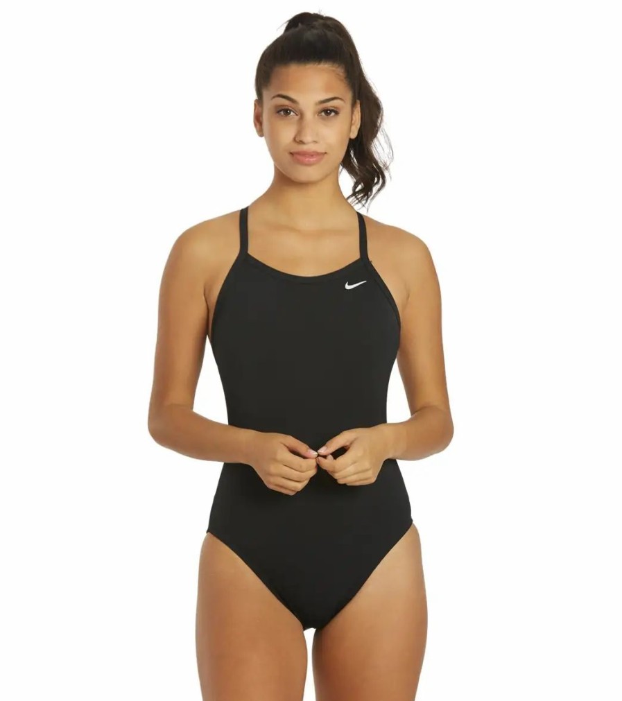 * Nike Women'S Hydrastrong Solid Poly Racer Back One Piece Swimsuit | Women'S