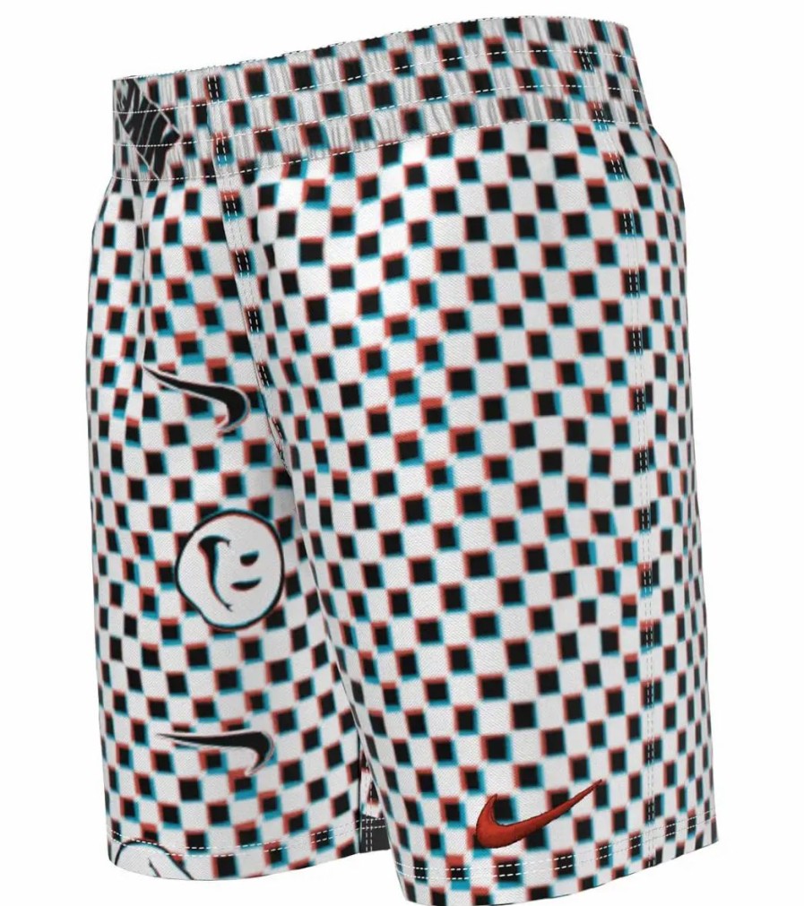 * Nike Boys' Smile Check Swim Trunks (Little Kid) | Boys'