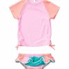 * Snapper Rock Girls' Sunset Stripe Ss Ruffle Set (Baby, Toddler, Little Kid) | Girls'