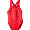 * Tidepools Girls' Solid Racer Back One Piece Swimsuit (Big Kid) | Girls'