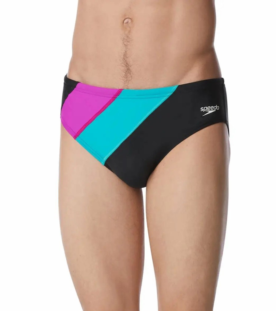 * Speedo Men'S Colorblock Solar Brief Swimsuit | Men'S