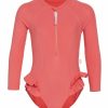 * Seafolly Girls' Summer Essentials Long Sleeve One Piece Swimsuit (Baby, Toddler, Little Kid) | Girls'